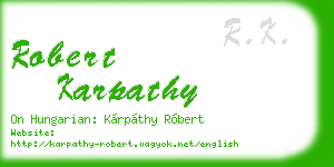 robert karpathy business card